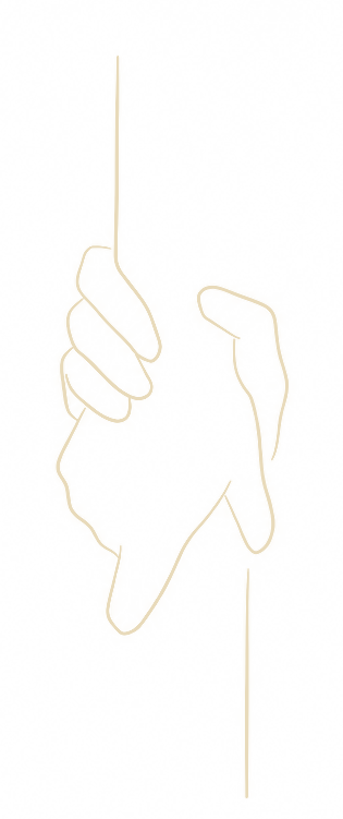 Dessin au trait — deux mains qui se tiennent